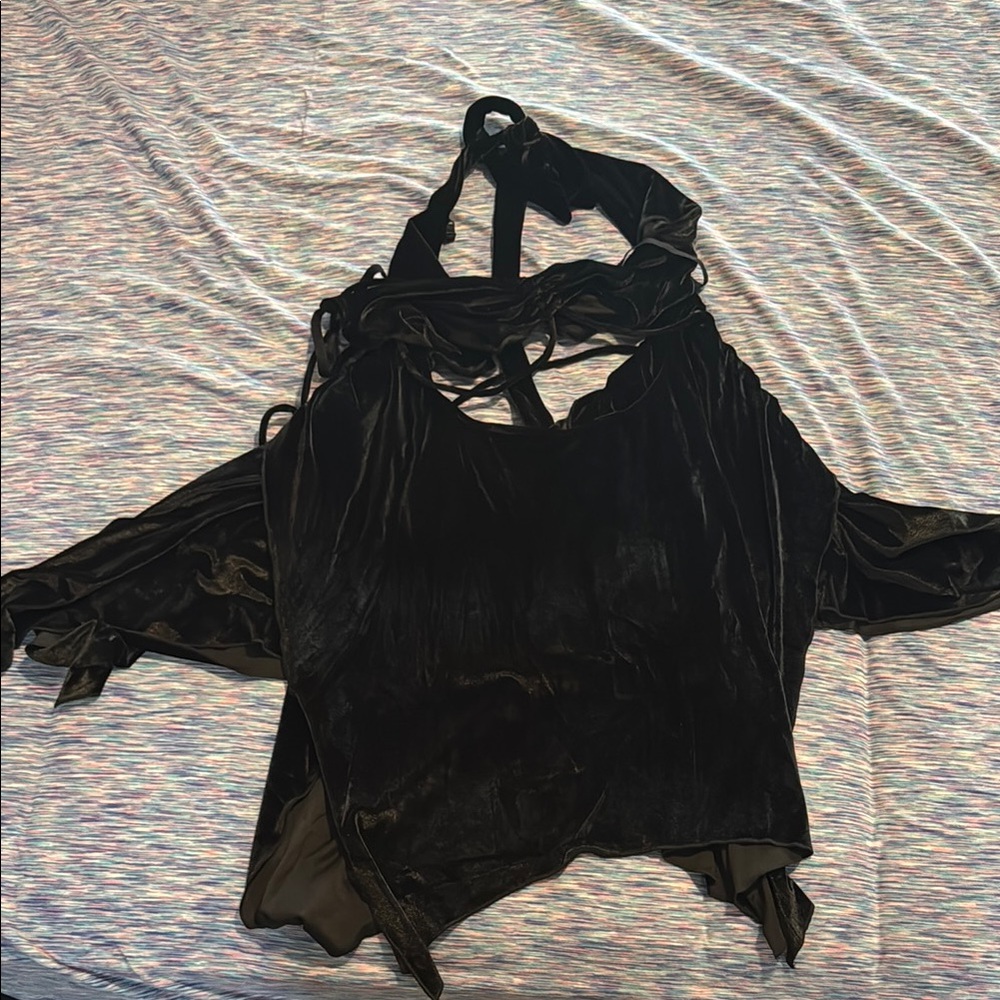 Forest Ink Black velvet Dress